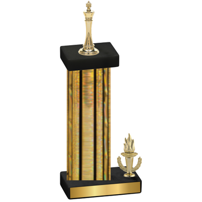 Accented Single Gold Glacier Victory Chess Trophy