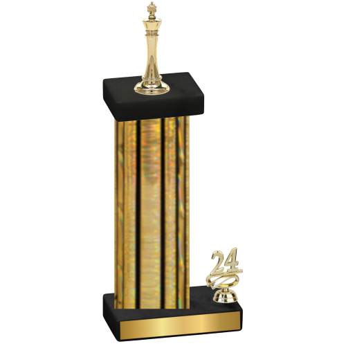 Accented Single Gold Glacier Year Chess Trophy