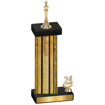 Accented Single Gold Glacier Year Chess Trophy