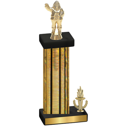 Accented Single Gold Glacier Victory Holiday Trophy