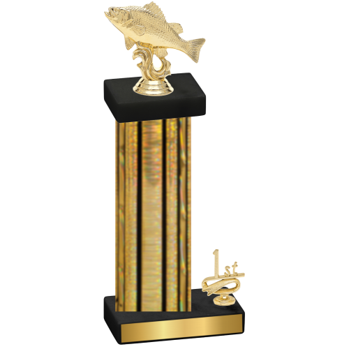 Accented Single Gold Glacier First Place Fishing Trophy