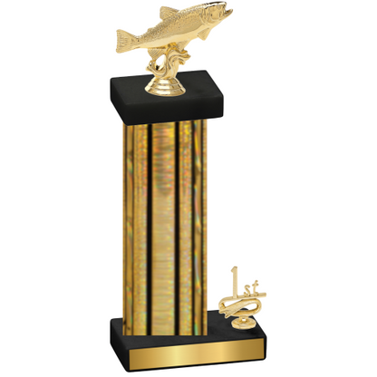 Accented Single Gold Glacier First Place Fishing Trophy