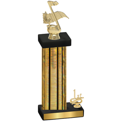 Accented Single Gold Glacier First Place Music Trophy