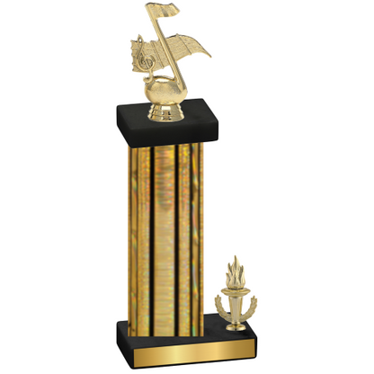 Accented Single Gold Glacier Victory Music Trophy