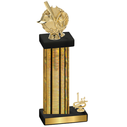 Accented Single Gold Glacier First Place Baseball Trophy