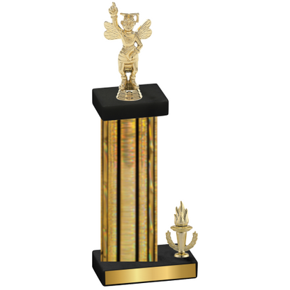 Accented Single Gold Glacier Victory Academics Trophy