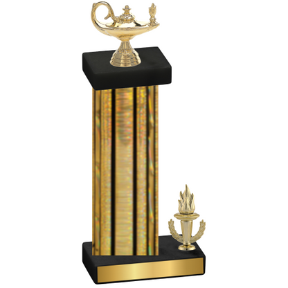 Accented Single Gold Glacier Victory Academics Trophy