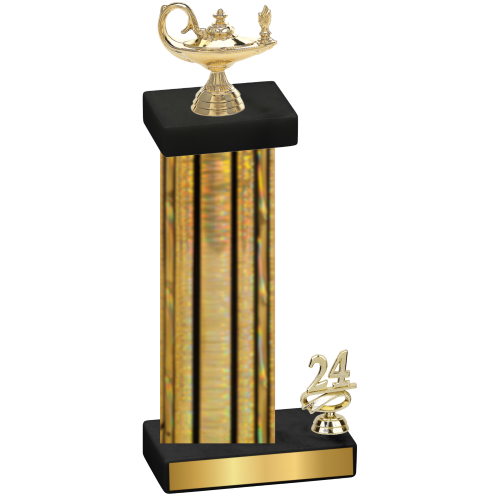 Accented Single Gold Glacier Year Academics Trophy