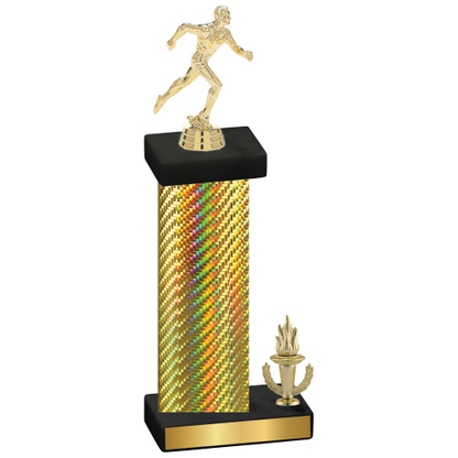 Accented Single Gold Carbon Fiber Victory Running Trophy