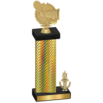 Accented Single Gold Carbon Fiber Victory Tennis Trophy