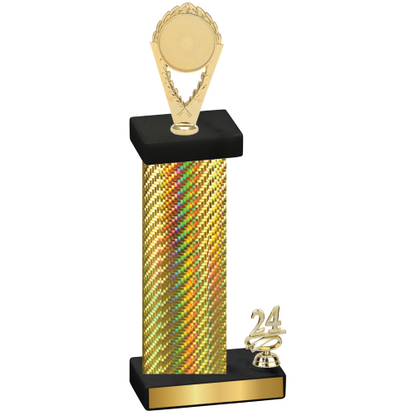 Accented Single Gold Carbon Fiber Year Insert Trophy