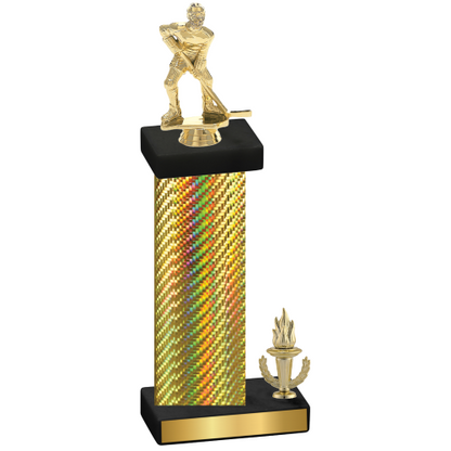 Accented Single Gold Carbon Fiber Victory Hockey Trophy