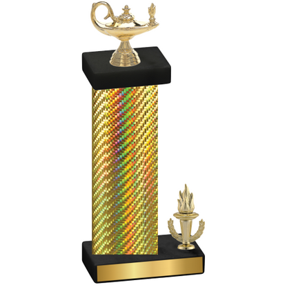 Accented Single Gold Carbon Fiber Victory Academics Trophy