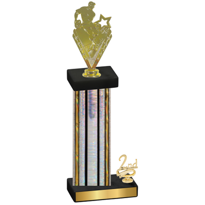 Accented Single Silver Glacier Second Place Rugby Trophy