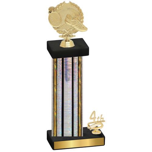 Accented Single Silver Glacier Fourth Place Running Trophy