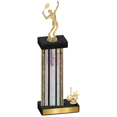 Accented Single Silver Glacier First Place Tennis Trophy