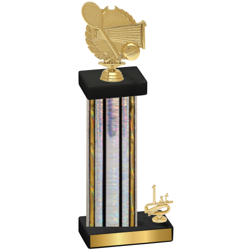 Accented Single Silver Glacier First Place Tennis Trophy