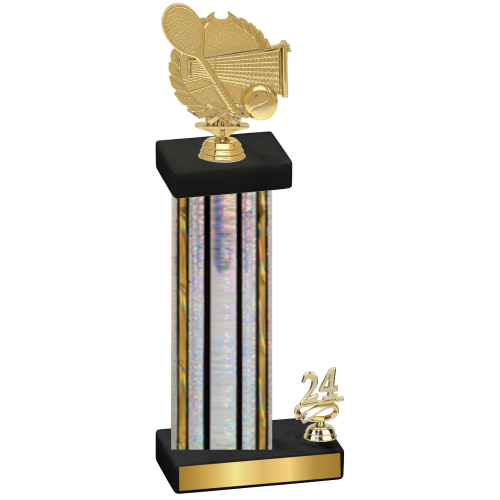 Accented Single Silver Glacier Year Tennis Trophy