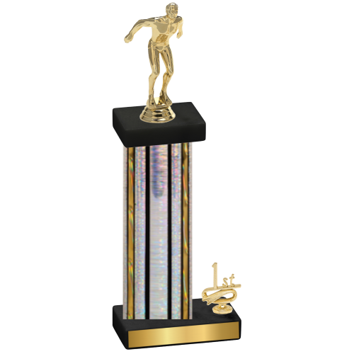 Accented Single Silver Glacier First Place Swimming Trophy