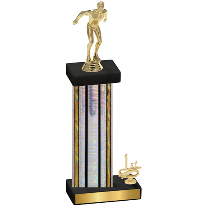 Accented Single Silver Glacier First Place Swimming Trophy