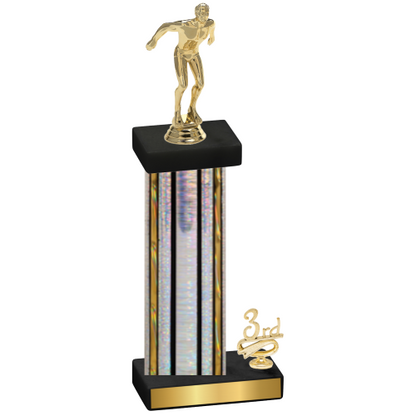 Accented Single Silver Glacier Third Place Swimming Trophy
