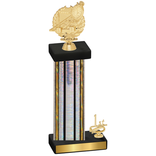 Accented Single Silver Glacier First Place Swimming Trophy