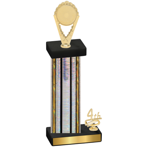 Accented Single Silver Glacier Fourth Place Insert Trophy
