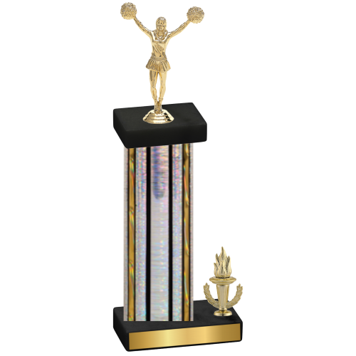 Accented Single Silver Glacier Victory Cheerleading Trophy