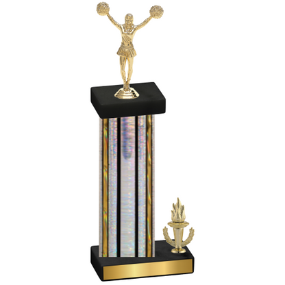 Accented Single Silver Glacier Victory Cheerleading Trophy