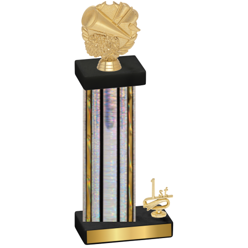 Accented Single Silver Glacier First Place Cheerleading Trophy