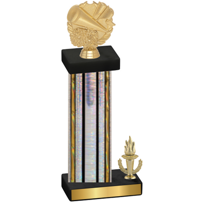 Accented Single Silver Glacier Victory Cheerleading Trophy