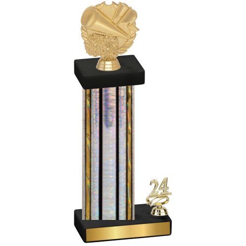 Accented Single Silver Glacier Year Cheerleading Trophy