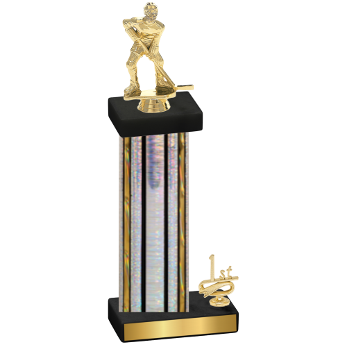 Accented Single Silver Glacier First Place Hockey Trophy