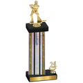 Accented Single Silver Glacier Year Hockey Trophy