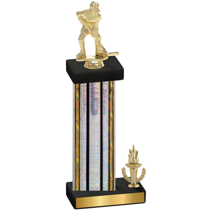 Accented Single Silver Glacier Victory Hockey Trophy