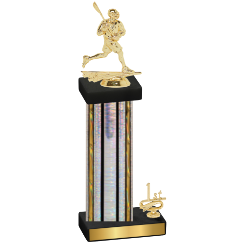 Accented Single Silver Glacier First Place Lacrosse Trophy