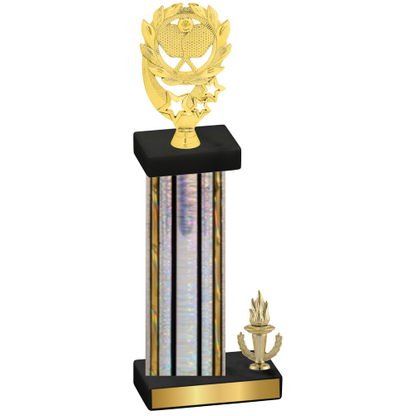Accented Single Silver Glacier Victory Pickleball Trophy