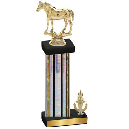 Accented Single Silver Glacier Victory Horses Trophy
