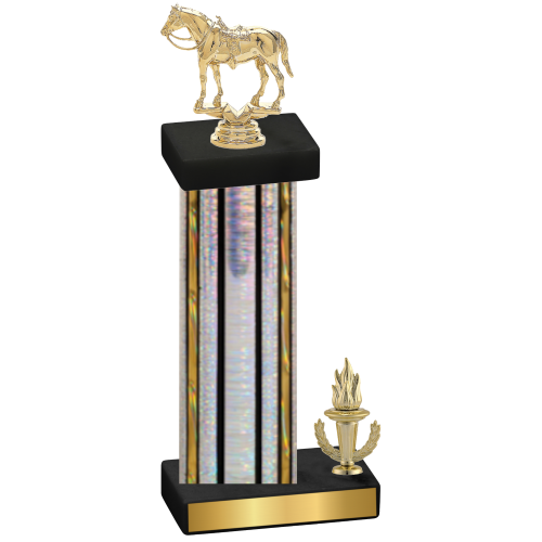Accented Single Silver Glacier Victory Horses Trophy