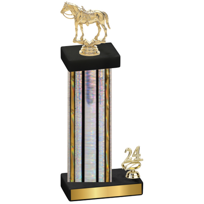 Accented Single Silver Glacier Year Horses Trophy