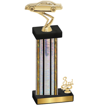 Accented Single Silver Glacier Third Place Cars Trophy