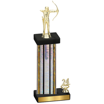 Accented Single Silver Glacier Year Archery Trophy