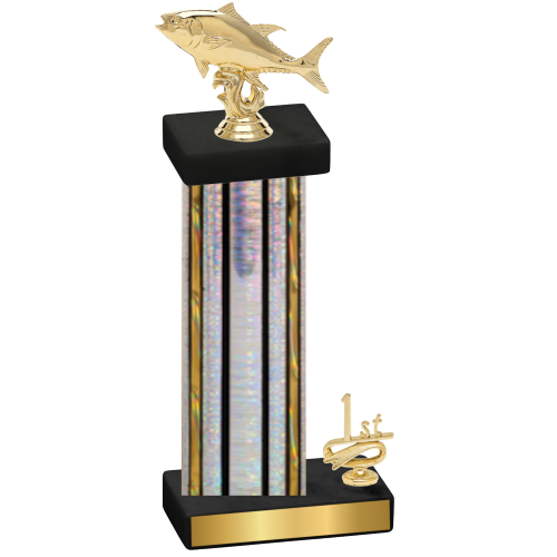 Accented Single Silver Glacier First Place Fishing Trophy