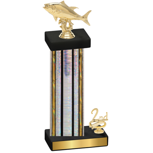 Accented Single Silver Glacier Second Place Fishing Trophy