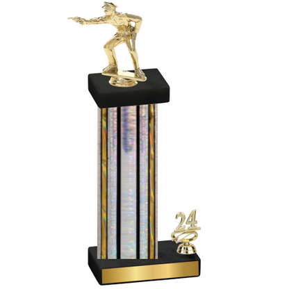 Accented Single Silver Glacier Year Shooter Trophy