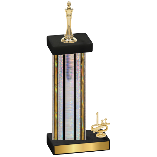 Accented Single Silver Glacier First Place Chess Trophy