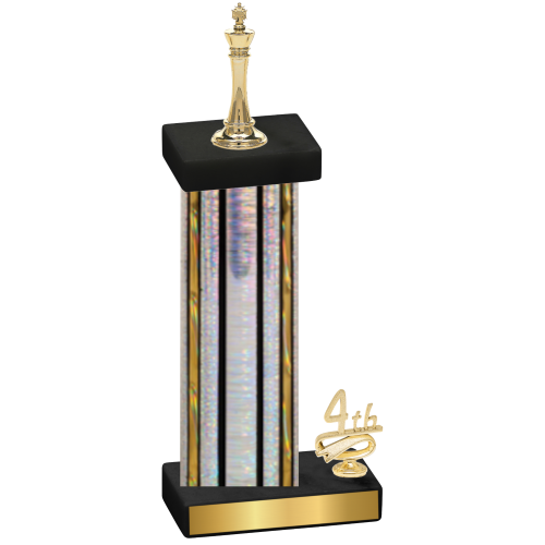 Accented Single Silver Glacier Fourth Place Chess Trophy