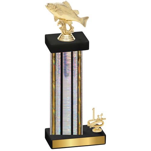 Accented Single Silver Glacier First Place Fishing Trophy