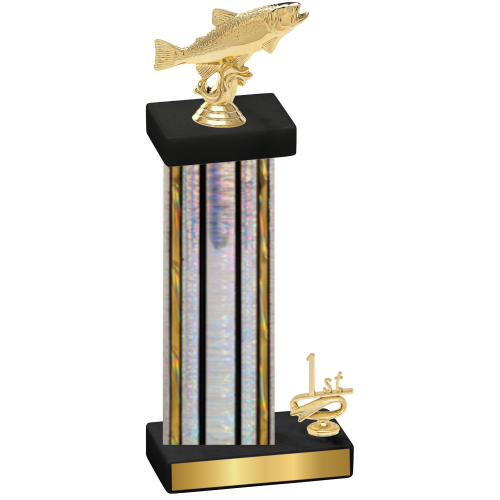 Accented Single Silver Glacier First Place Fishing Trophy