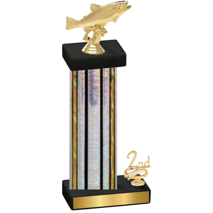 Accented Single Silver Glacier Second Place Fishing Trophy